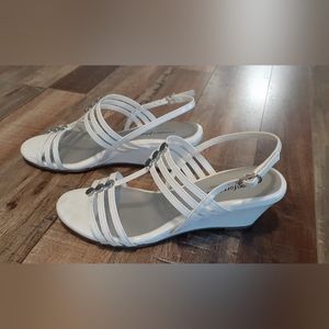 Womens White patent sandals size 7